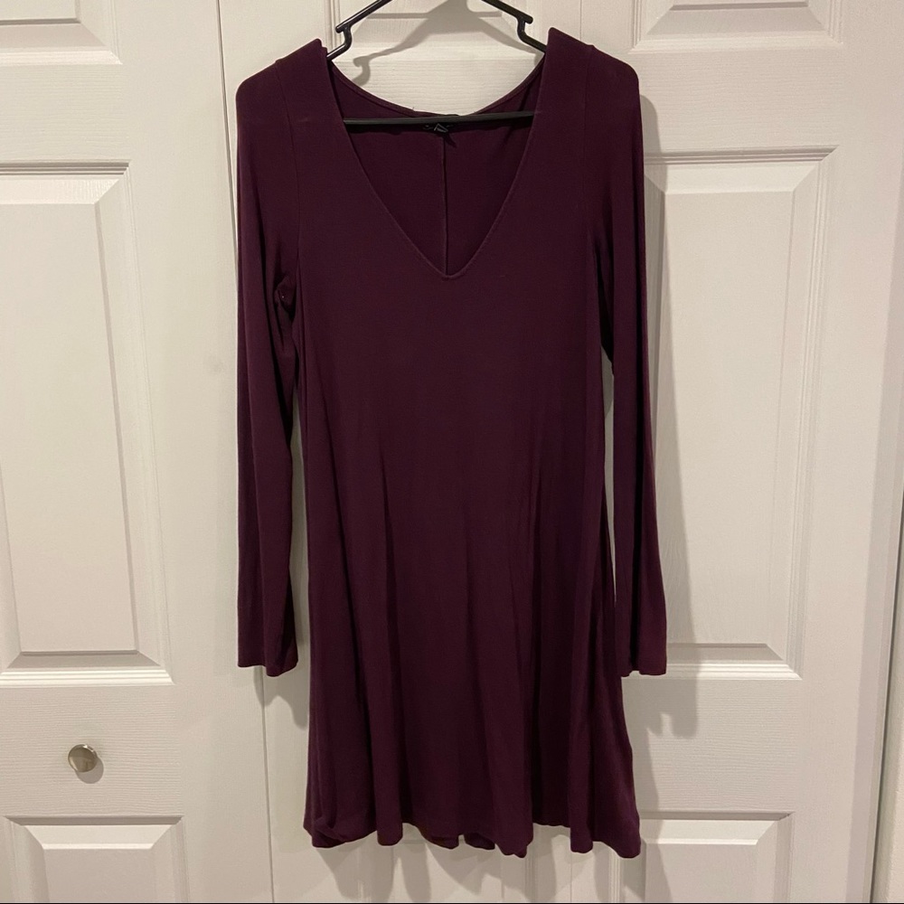 Express cotton v neck dress